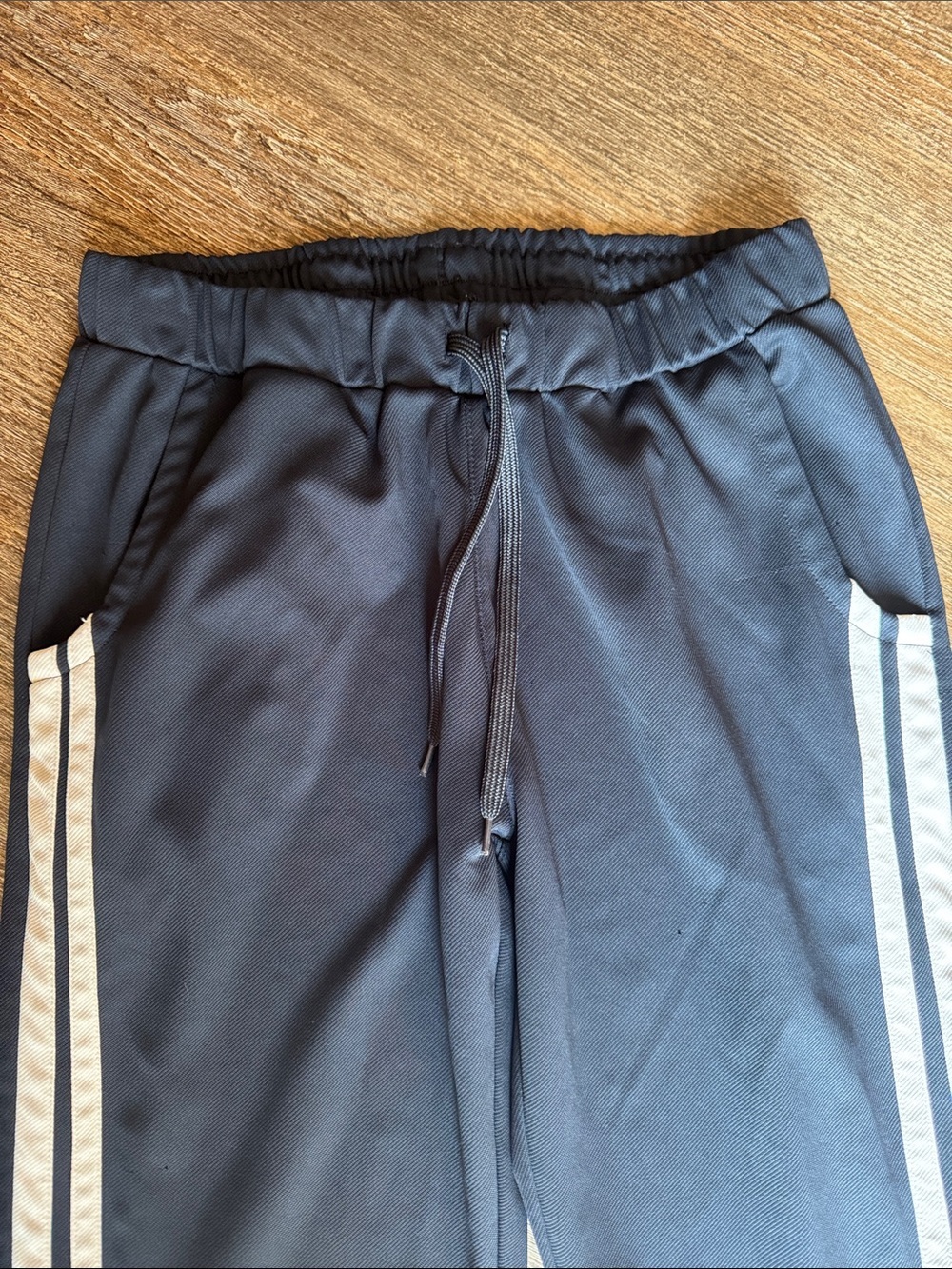 Sergio Tacchini Navy Track Pants Joggers with White Side Stripes Size Large - Picture 3 of 5